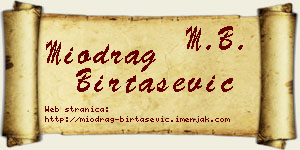 Miodrag Birtašević vizit kartica